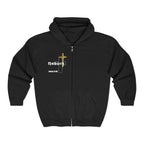 Christian Apparel Hoodie | “Reborn” Faith Full Zip Hoodie | Soft, Inspirational Unisex Hoodie for Men & Women