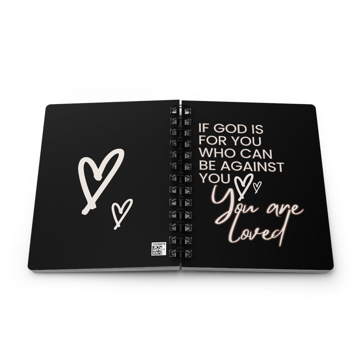 Christian Journal: "If God is For You" Spiral Notebook, Motivational Gift