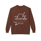 Thankful Heart Sweatshirt | Cozy Fall Crewneck for Thanksgiving, Gifts, Friends, Family, and Seasonal Comfort