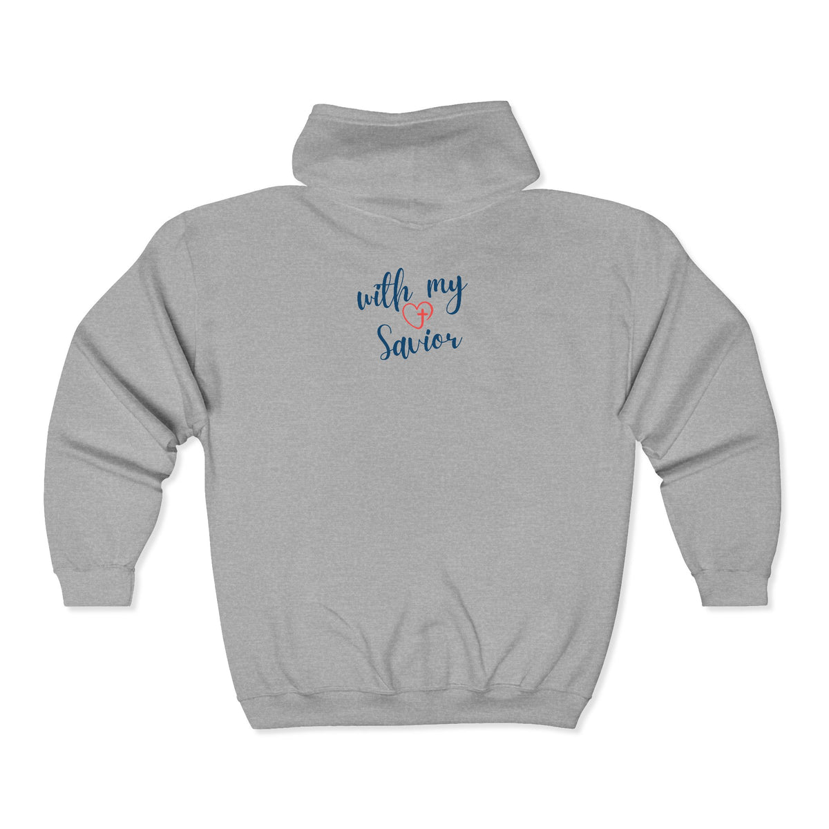 Christian Women's Zip-Up Hoodie | "Let Me Check With My Savior" Faith Sweatshirt