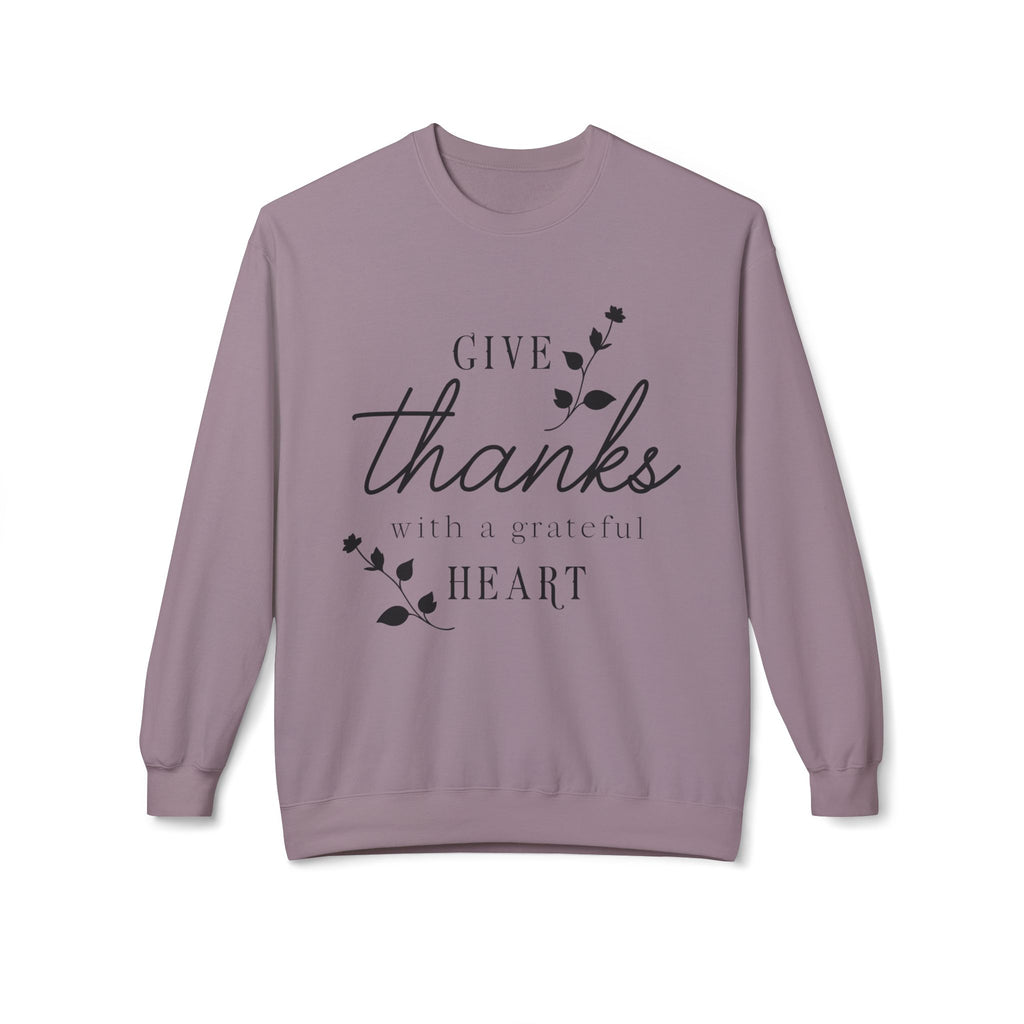 Thankful Heart Sweatshirt | Cozy Fall Crewneck for Thanksgiving, Gifts, Friends, Family, and Seasonal Comfort