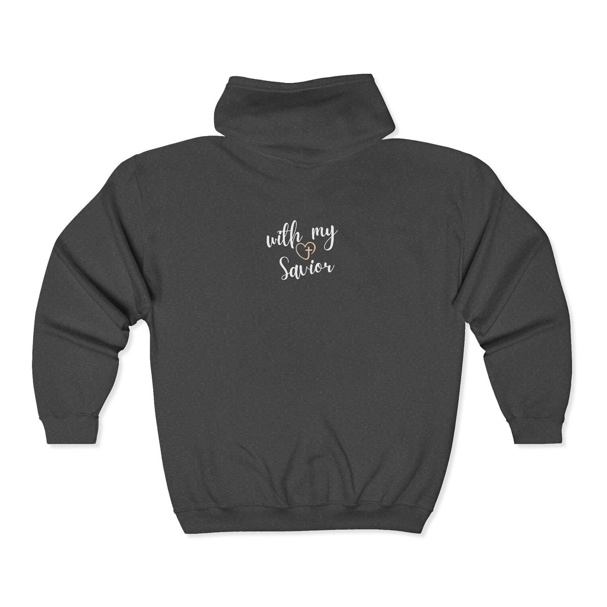 Christian Women's Zip-Up Hoodie | "Let Me Check With My Savior" Faith Sweatshirt