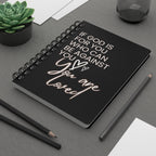Christian Journal: "If God is For You" Spiral Notebook, Motivational Gift