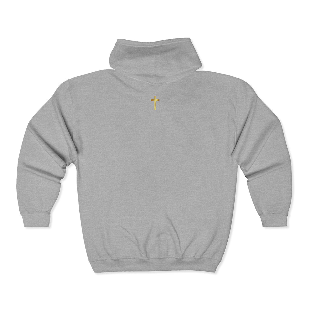 Christian Apparel Hoodie | “Reborn” Faith Full Zip Hoodie | Soft, Inspirational Unisex Hoodie for Men & Women