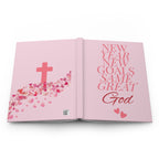 Christian Journal: Pink Hardcover Notebook, New Year Goals