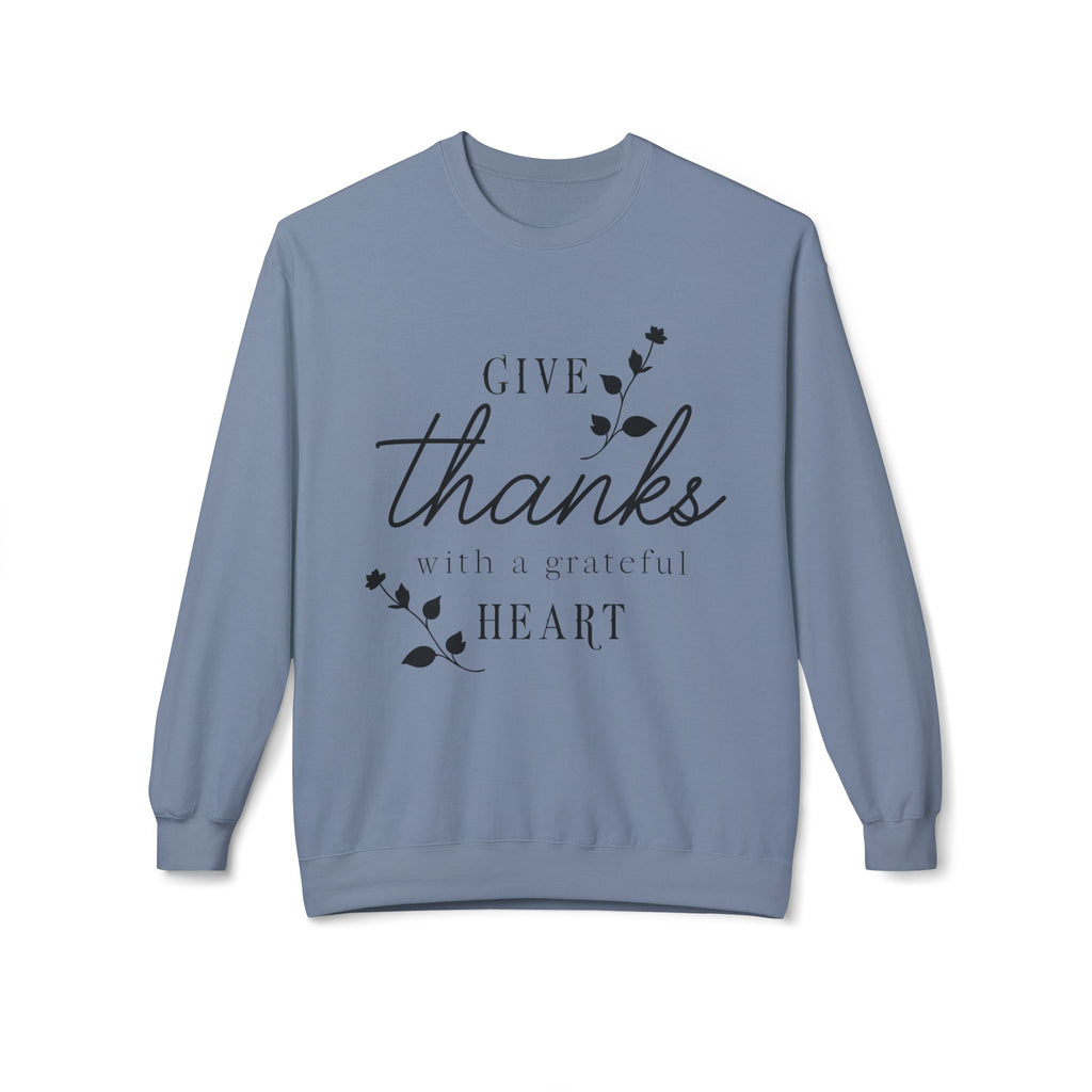 Thankful Heart Sweatshirt | Cozy Fall Crewneck for Thanksgiving, Gifts, Friends, Family, and Seasonal Comfort