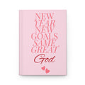 Christian Journal: Pink Hardcover Notebook, New Year Goals