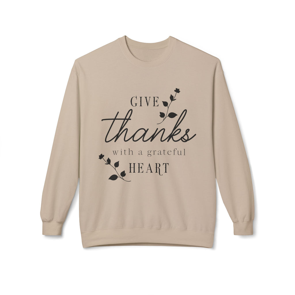 Thankful Heart Sweatshirt | Cozy Fall Crewneck for Thanksgiving, Gifts, Friends, Family, and Seasonal Comfort