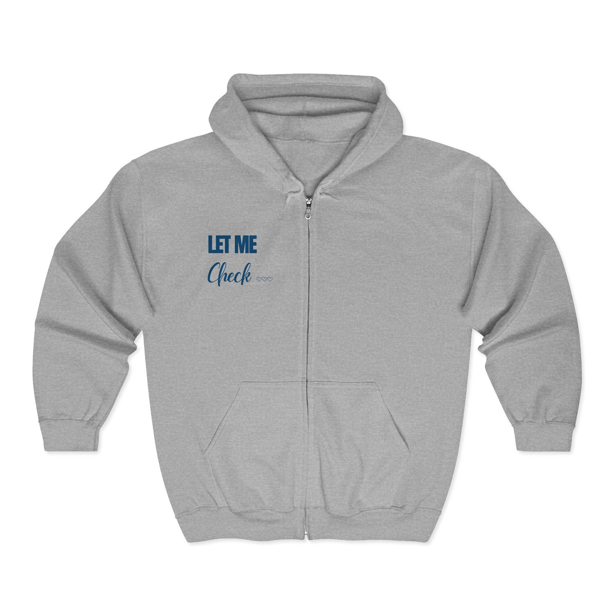 Christian Women's Zip-Up Hoodie | "Let Me Check With My Savior" Faith Sweatshirt