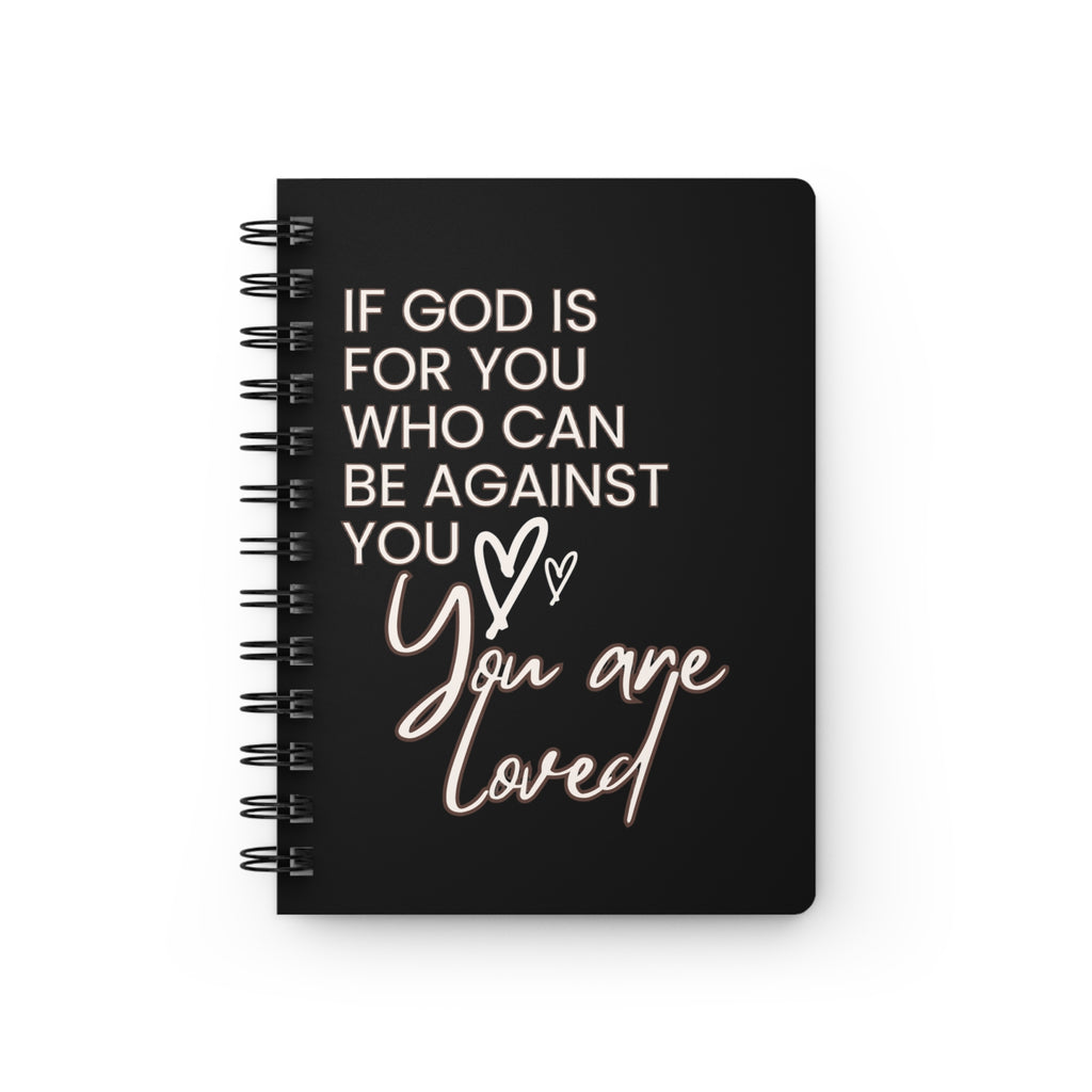 Christian Journal: "If God is For You" Spiral Notebook, Motivational Gift