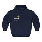 Christian Apparel Hoodie | “Reborn” Faith Full Zip Hoodie | Soft, Inspirational Unisex Hoodie for Men & Women