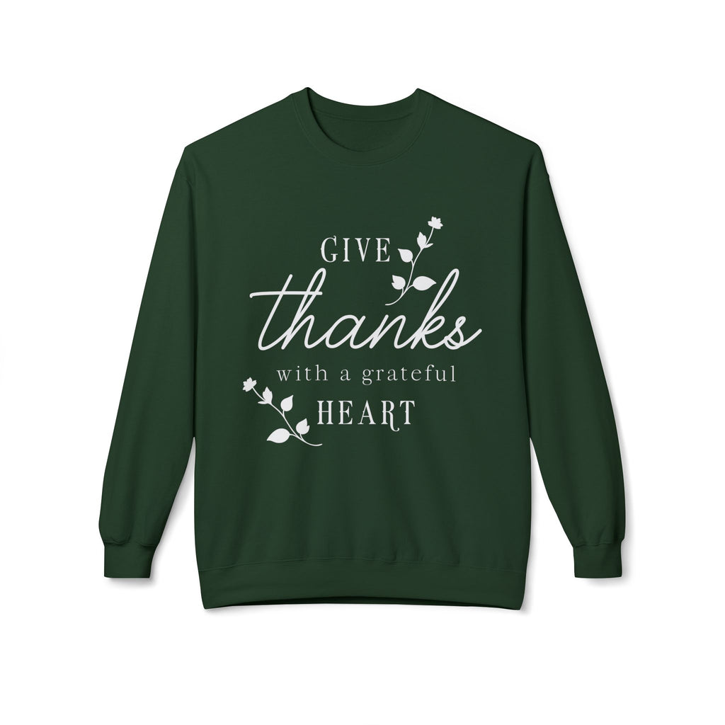 Thankful Heart Sweatshirt | Cozy Fall Crewneck for Thanksgiving, Gifts, Friends, Family, and Seasonal Comfort