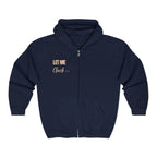 Christian Women's Zip-Up Hoodie | "Let Me Check With My Savior" Faith Sweatshirt