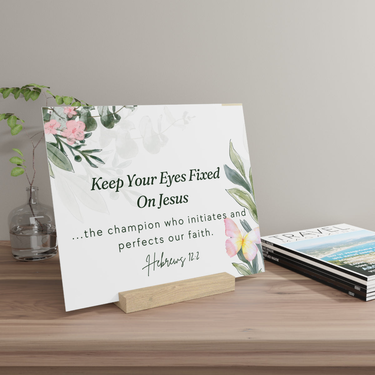 Inspirational Oak Gallery Board with Stand: Giclée Print Display