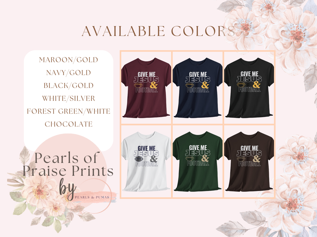 Give Me Jesus & Football T-Shirt | Christian Football Unisex Fall Tee