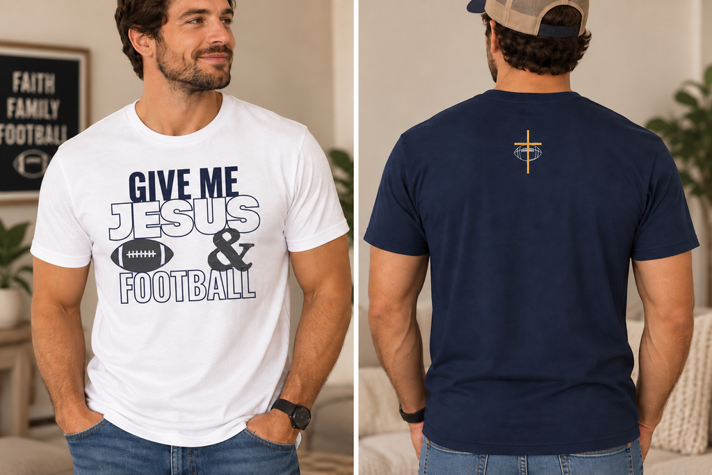 Give Me Jesus & Football T-Shirt | Christian Football Unisex Fall Tee