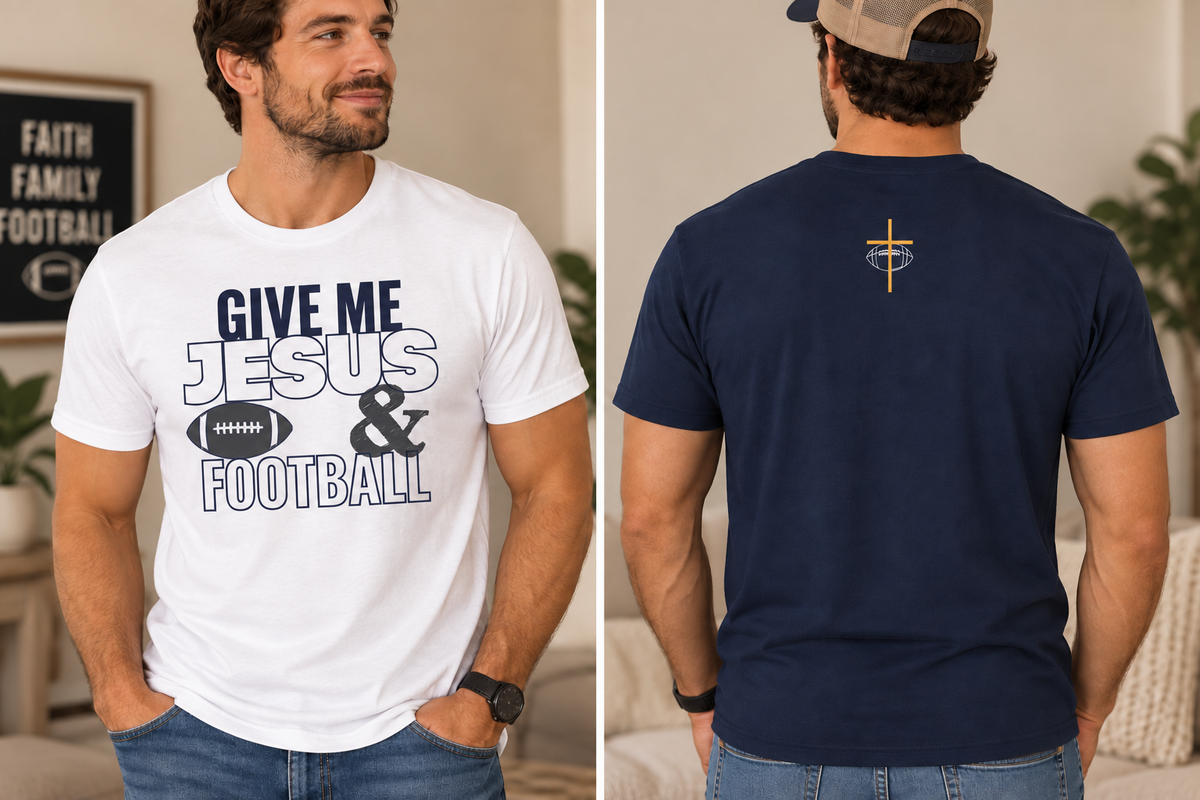 Give Me Jesus & Football T-Shirt | Christian Football Unisex Fall Tee