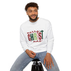 Merry CHRIST-mas Unisex Sweatshirt | Christian Christmas Sweater, Faith-Based Holiday Gift