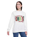 Merry CHRIST-mas Unisex Sweatshirt | Christian Christmas Sweater, Faith-Based Holiday Gift