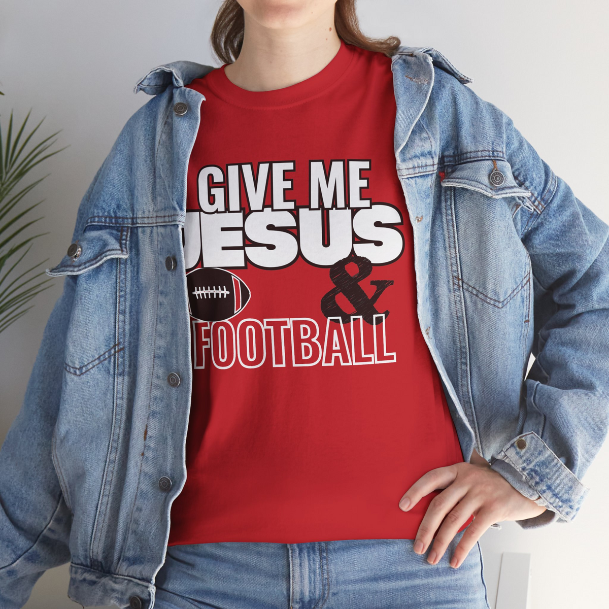Give Me Jesus & Football T-Shirt | Christian Football Unisex Fall Tee