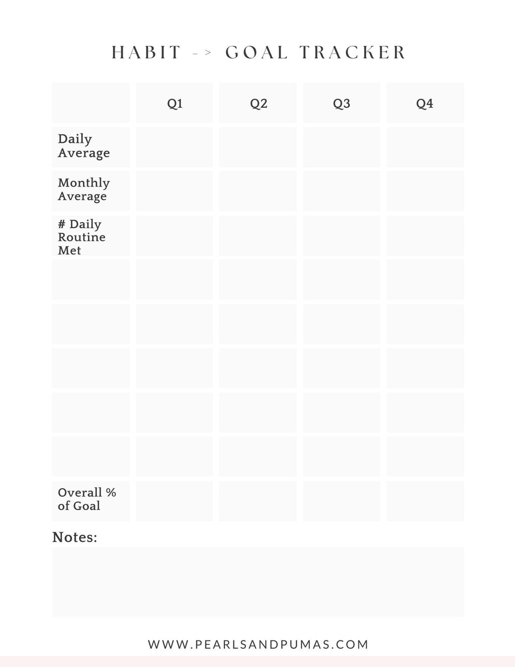 Goal Setting Planner