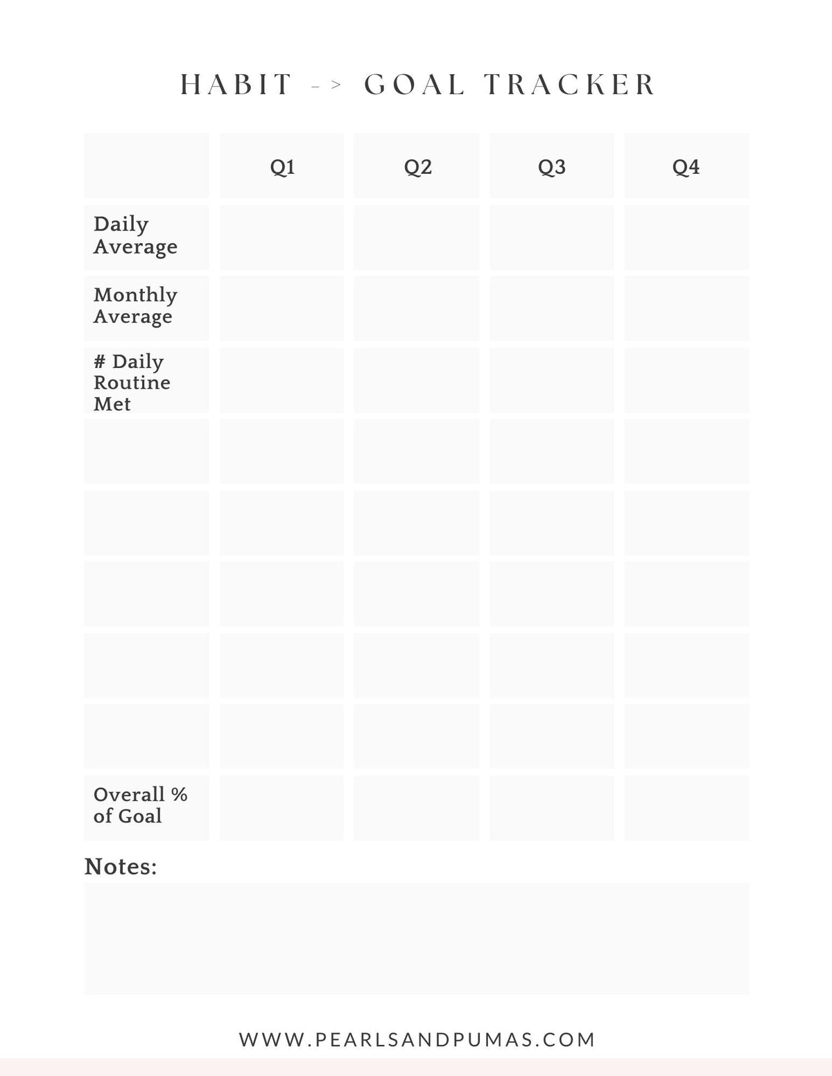 Goal Setting Planner