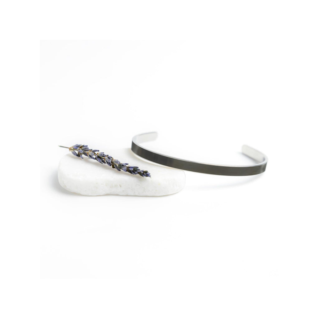 Inspirational Christian Cuff Bracelet: "Blessed With Peace, Not Today Satan"