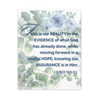 Eucalyptus Floral Canvas Wall Art: Inspirational Faith Quote