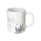 Embraced With Grace Floral Mug: Christian Inspirational Gift