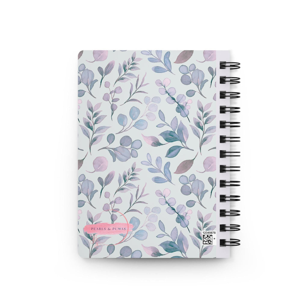 Floral Spiral Journal, Inspirational Psalm 143:8, Lined Notebook