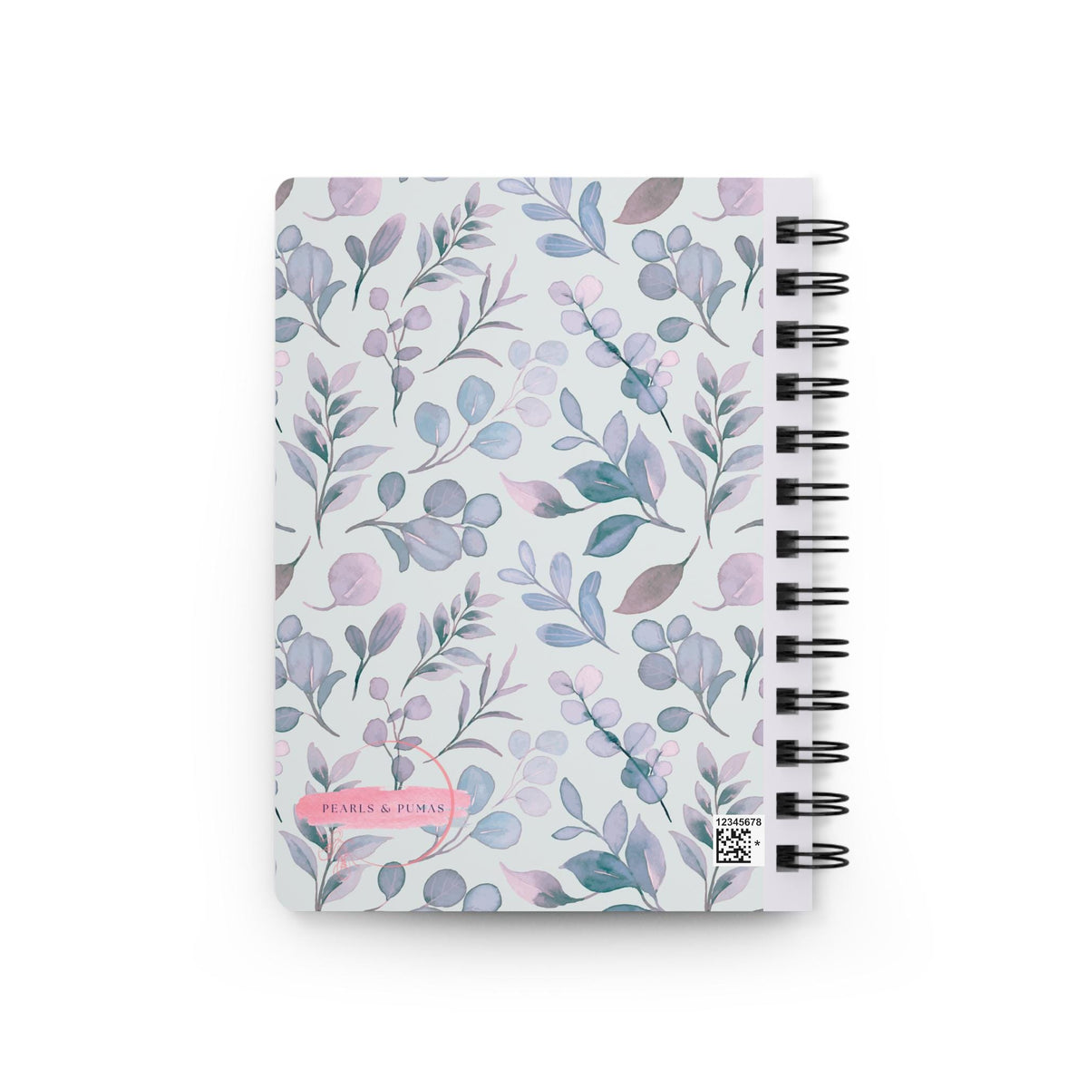 Floral Spiral Journal, Inspirational Psalm 143:8, Lined Notebook