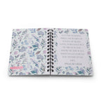 Floral Spiral Journal, Inspirational Psalm 143:8, Lined Notebook
