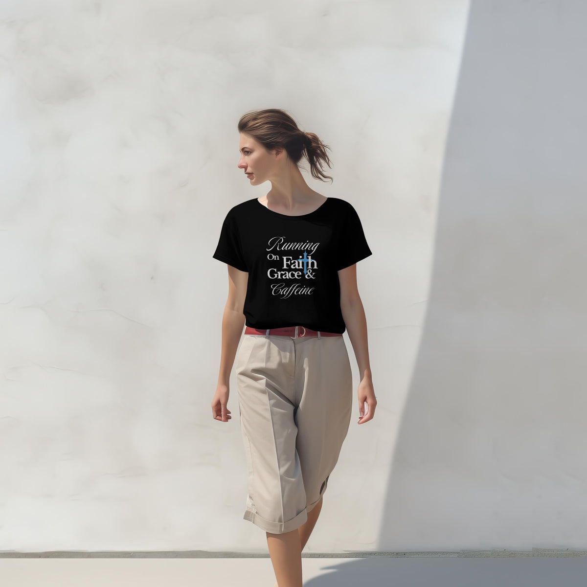 Running on Faith Christian Tee - Inspirational Women's T-Shirt