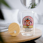 Christian Tumbler: "Brewed with Faith" Tempered Glass Summer Sipper