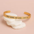 Pray More Say Less Cuff Bracelet: Christian Bible Verse Jewelry