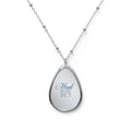 Mark 11:24 Elegant Oval Engraved Necklace | Christian Faith Jewelry