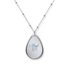 Mark 11:24 Elegant Oval Engraved Necklace | Christian Faith Jewelry