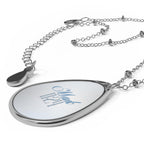 Mark 11:24 Elegant Oval Engraved Necklace | Christian Faith Jewelry