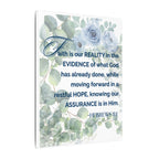 Eucalyptus Floral Canvas Wall Art: Inspirational Faith Quote