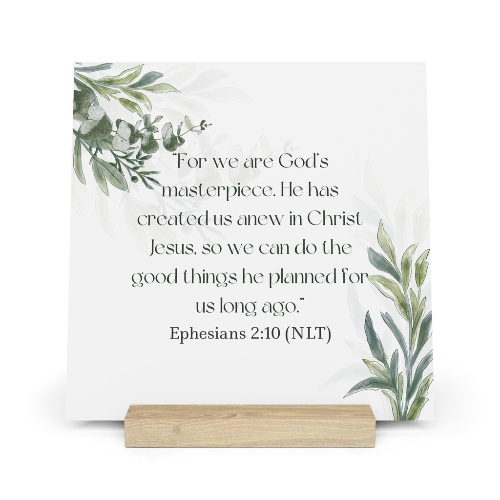 Inspirational Gallery Board with Stand, Home Decor, Motivational Quote Display, Christian Gift, Office Decor