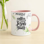 Christian Coffee Mug | Jesus Keeps Me Going Ceramic Cup | Faith Gift