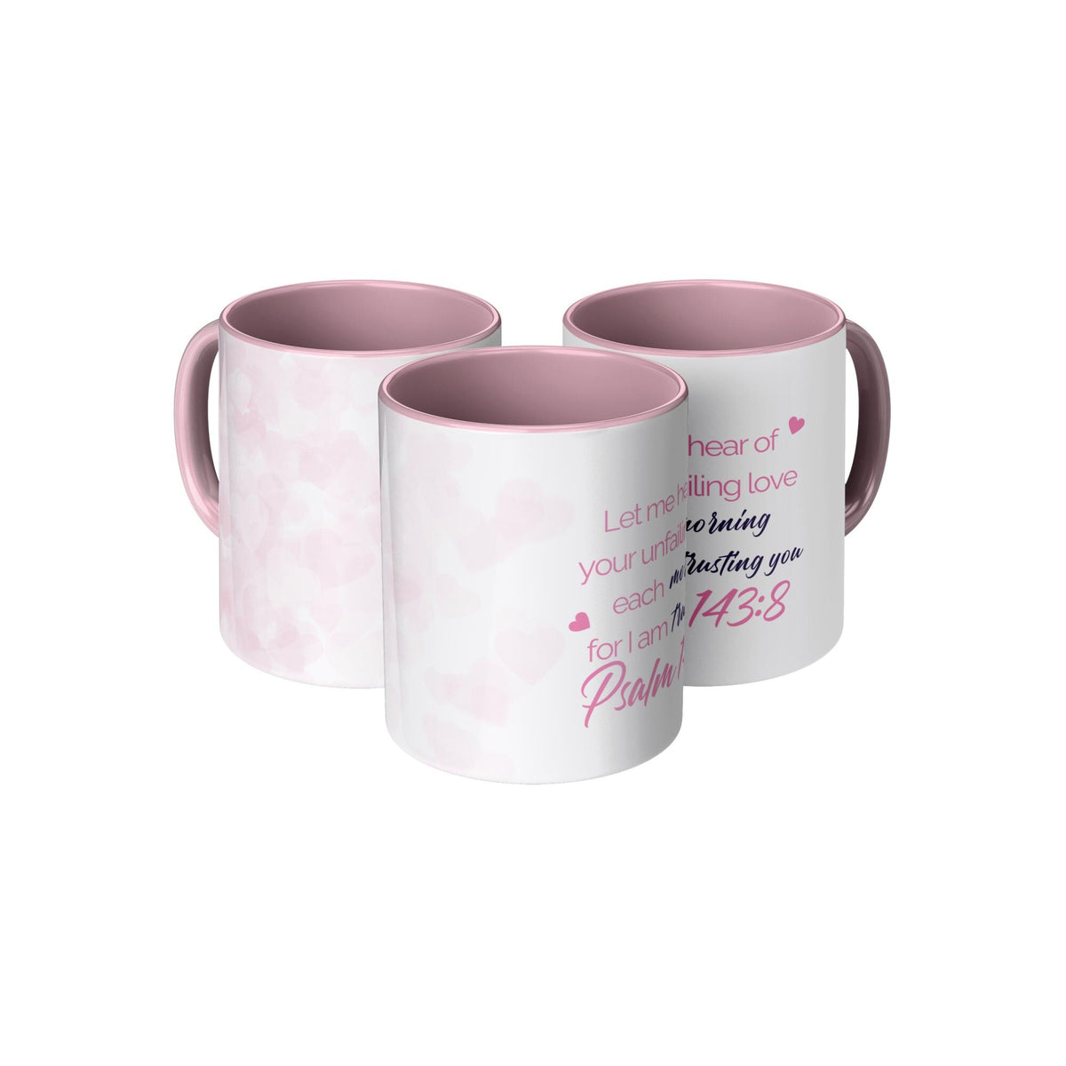 Christian Ceramic Mug | Psalm 143:8 Inspirational Coffee Cup