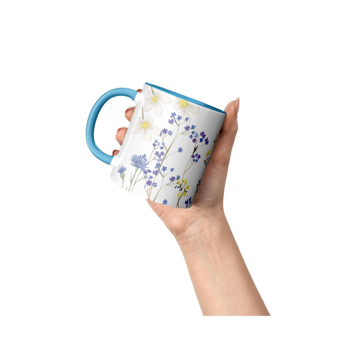 Floral Positive Vibes Coffee Mug, Inspirational Gift for Her