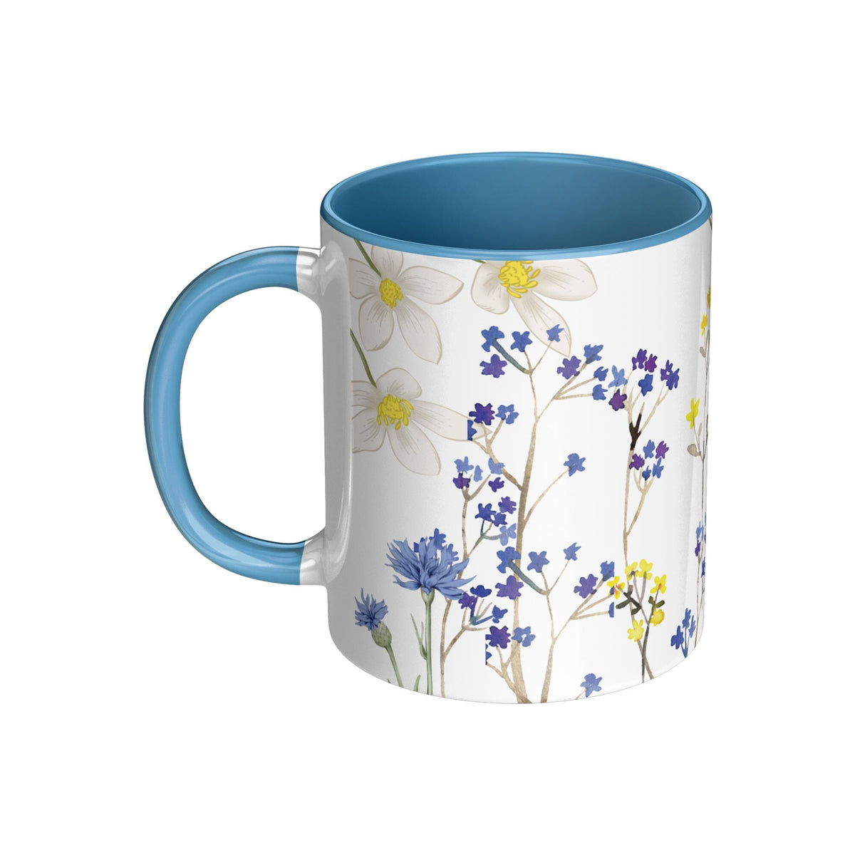 Floral Positive Vibes Coffee Mug, Inspirational Gift for Her