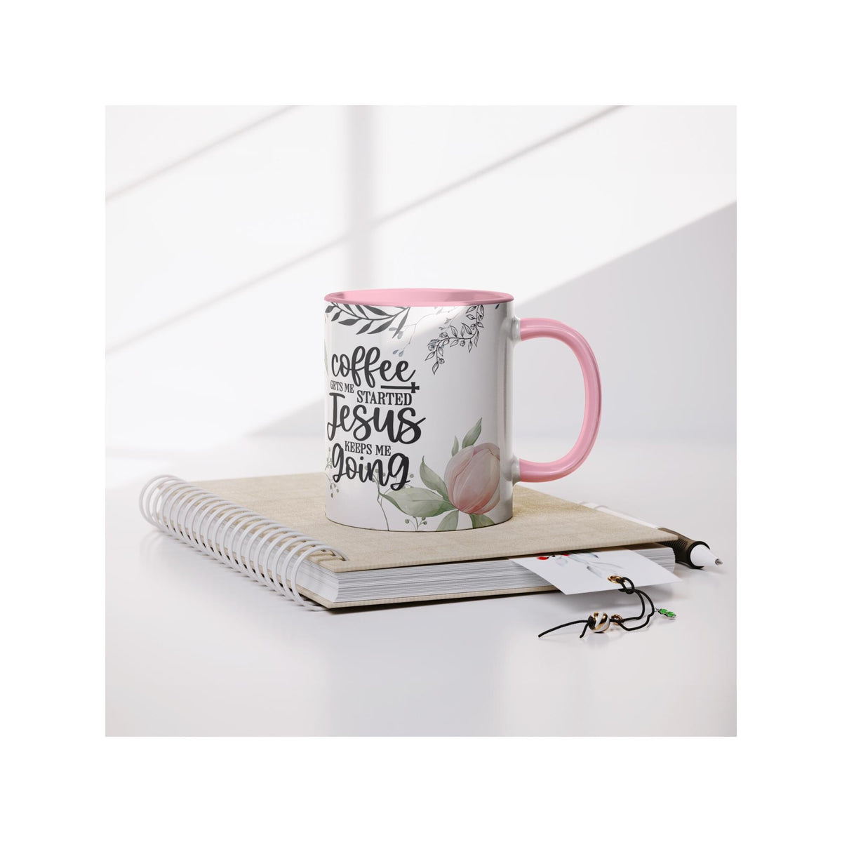Christian Coffee Mug | Jesus Keeps Me Going Ceramic Cup | Faith Gift