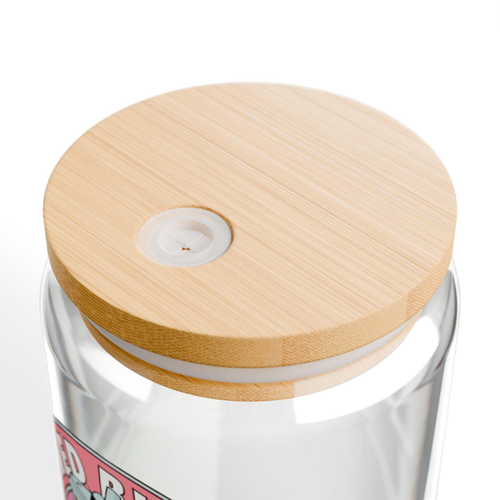Christian Tumbler: "Brewed with Faith" Tempered Glass Summer Sipper