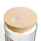 Christian Tumbler: "Brewed with Faith" Tempered Glass Summer Sipper