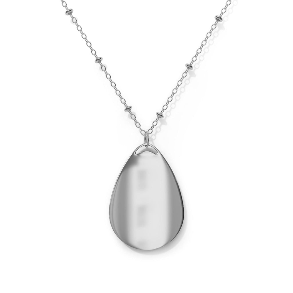 Mark 11:24 Elegant Oval Engraved Necklace | Christian Faith Jewelry