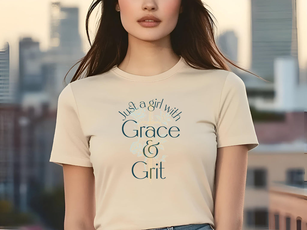 Grace & Grit Christian Tee: Soft Inspirational Shirt for Women