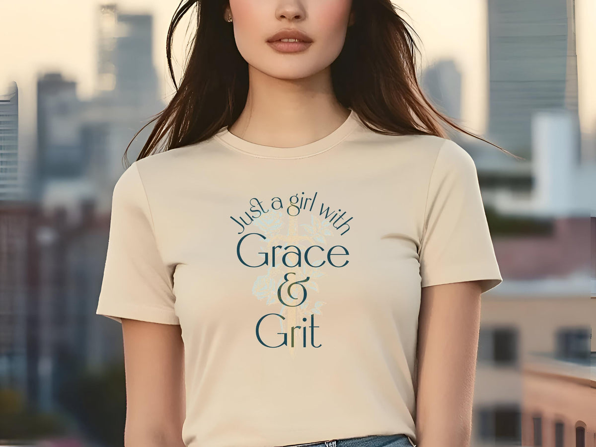 Grace & Grit Christian Tee: Soft Inspirational Shirt for Women